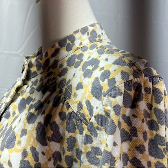 Cabi Providence Shirt Jacket #5854 Gray White Yellow‎ Print spring Woman’s large - Picture 11 of 15